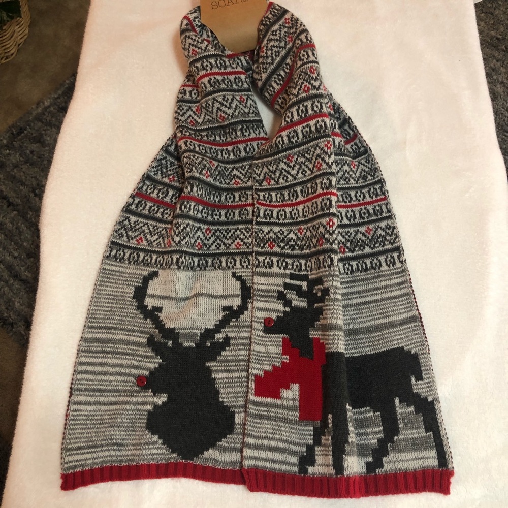 ❄️❄️ NWT - Quagga Charcoal Reindeer Games Scarf
